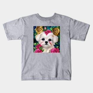 Maltese Dog Princess Kids T-Shirt